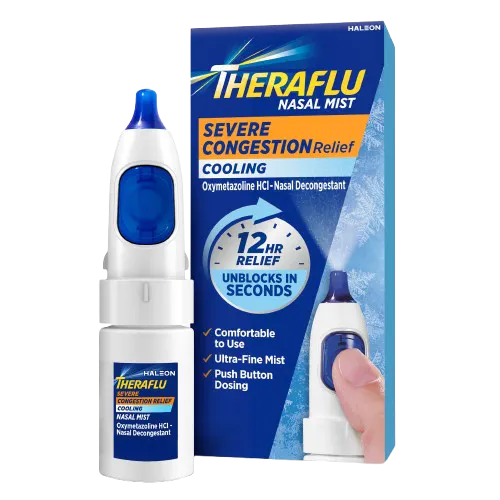 Theraflu Severe Congestion Relief Nasal Mist Plus Cooling package