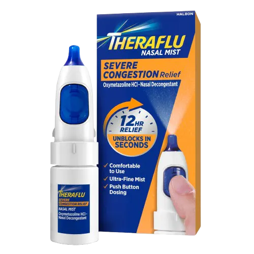Theraflu Severe Congestion Relief Nasal Mist package