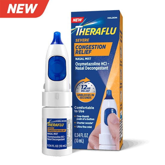 Theraflu Severe Congestion Relief Nasal Mist package