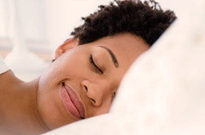 Woman sleeping peacefully