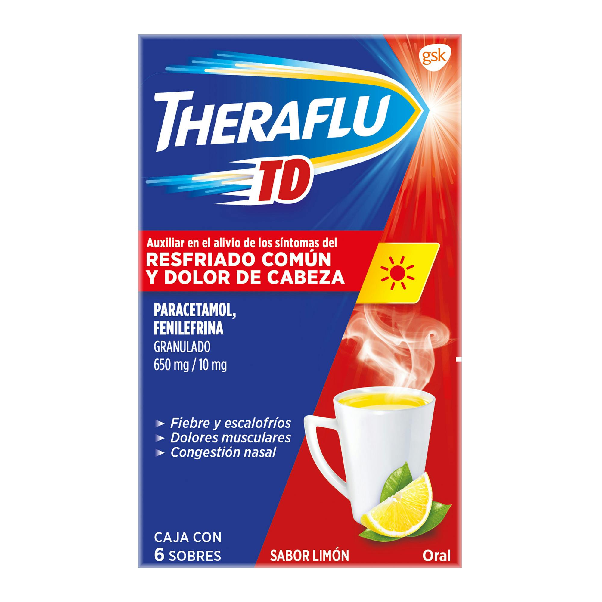 Theraflu Resfriado Común Día 6 sobres