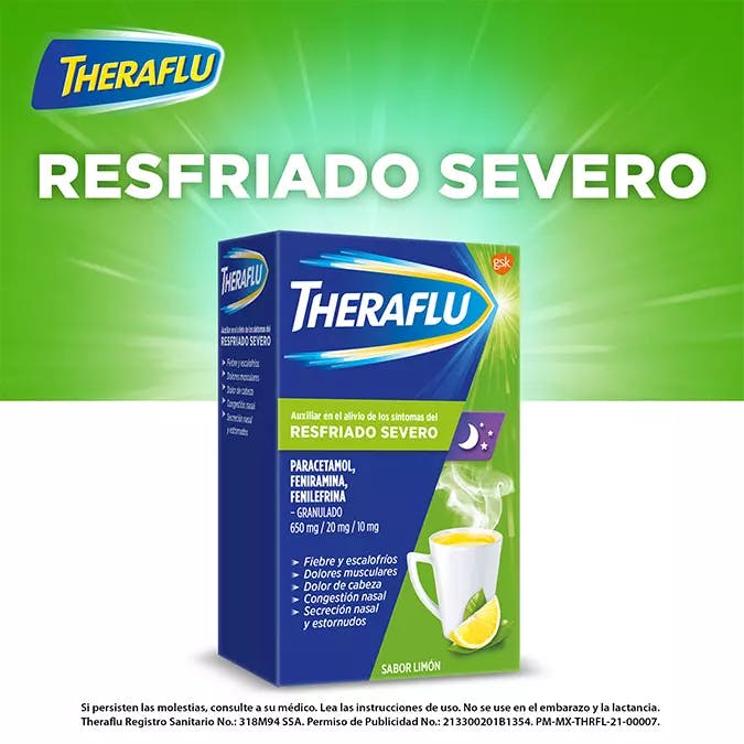 Theraflu para un resfriado severo