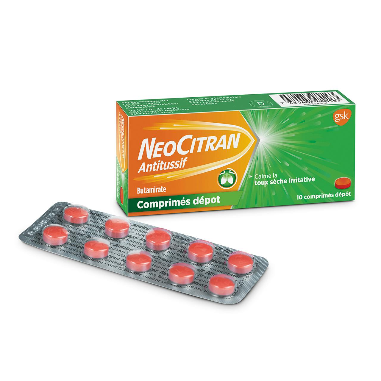NeoCitran Antitussif comprimés-dépôt