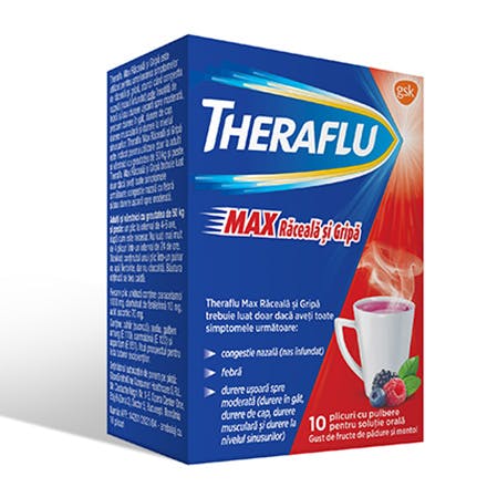 THERAFLU MAX RĂCEALĂ ŞI GRIPĂ THERAFLU MAX RĂCEALĂ ŞI GRIPĂ