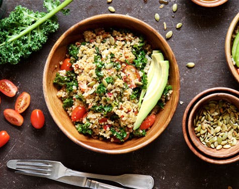 bowl of quinoa and veggies
