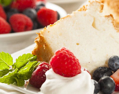 slice of cheesecake with berries