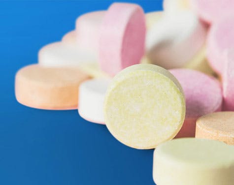 colorful chewable antacids