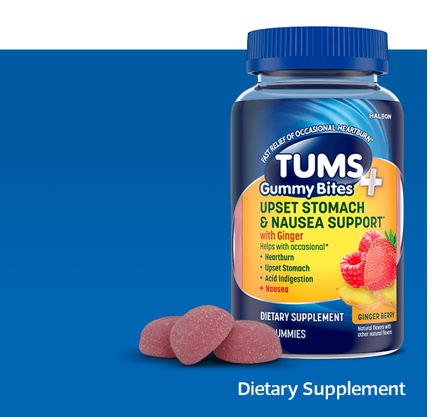 TUMS+ Upset Stomach & Nausea Support* Ginger Berry product