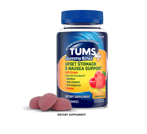 TUMS+ Upset Stomach Nausea Support* Ginger Berry product