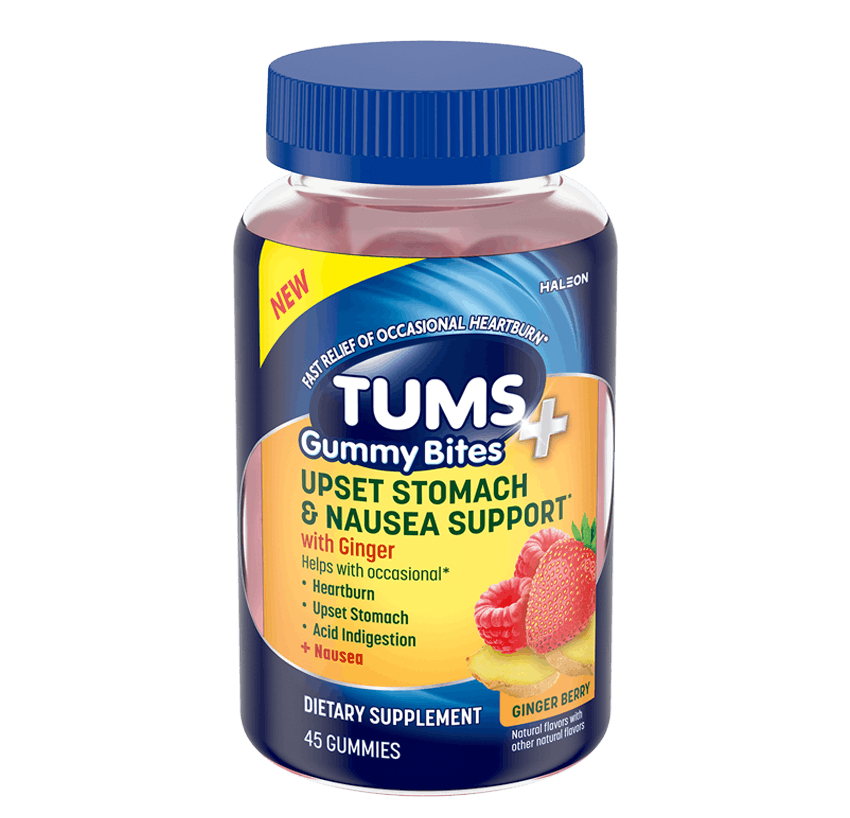 TUMS+ Upset Stomach Nausea Support* Ginger Berry product