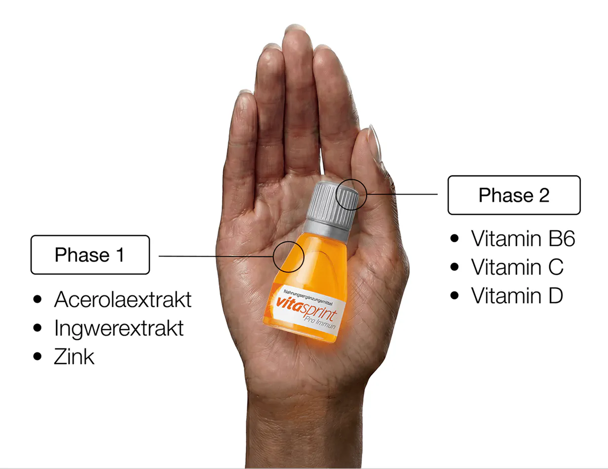 Vitasprint Pro Immun mit Ingwer‑Extrakt, Acerola, Zink sowie Vitamin C, D und B6