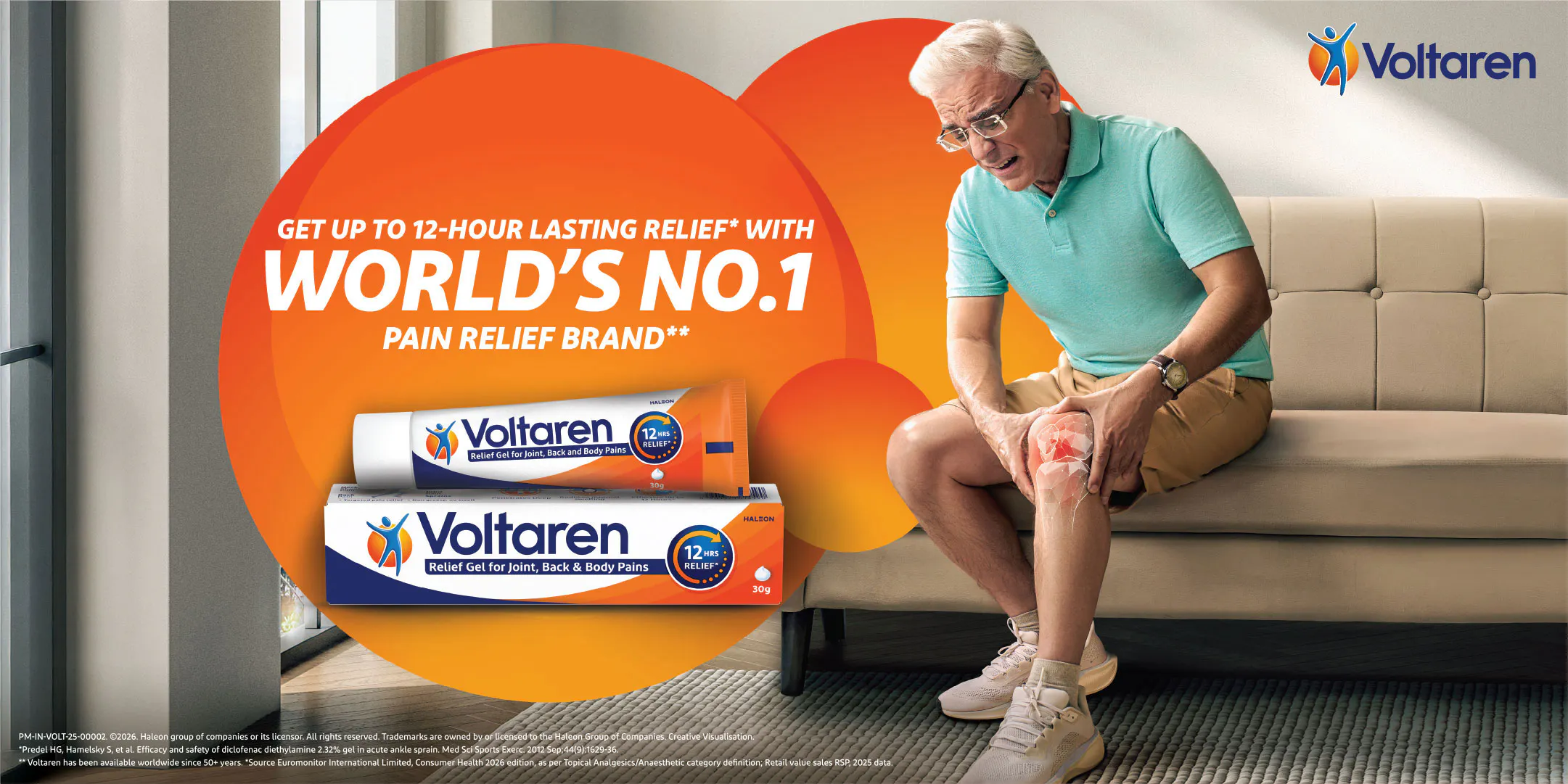 Old man with knee pain