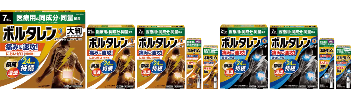 ボルタレン製品ラインアップの画像 