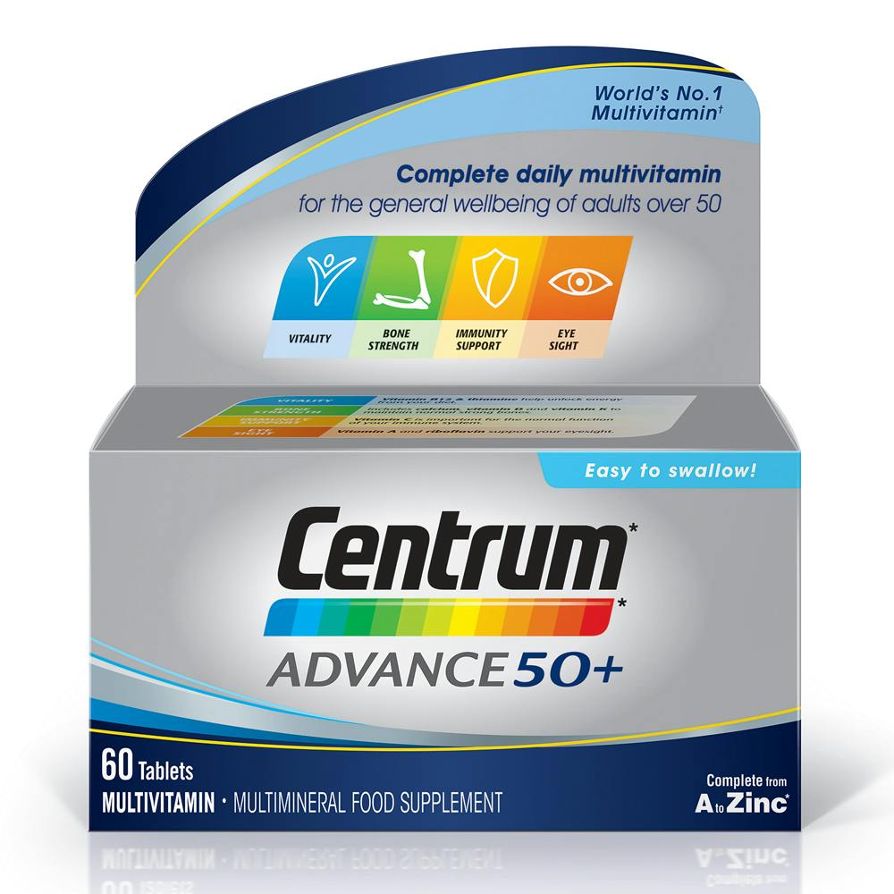Box of Centrum Advance 50+ multivitamins
