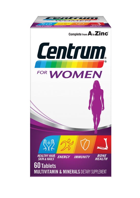 Box of Centrum for Women Multivitamins (60 tablets).