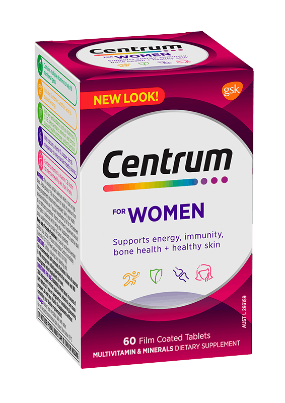 Box of Centrum for Women Multivitamins (60 tablets).