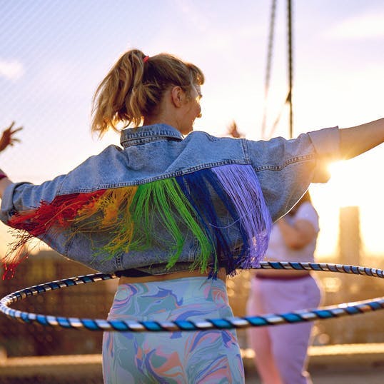 Young woman tossing hair Young woman tossing hair