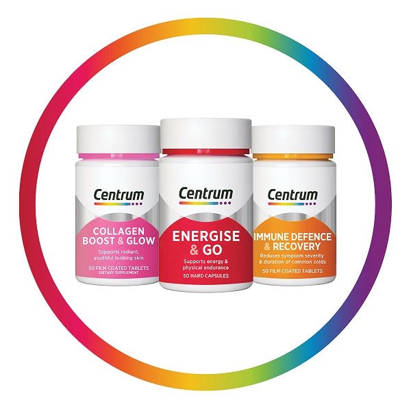 Centrum Range 50s Energise Collagen Immune