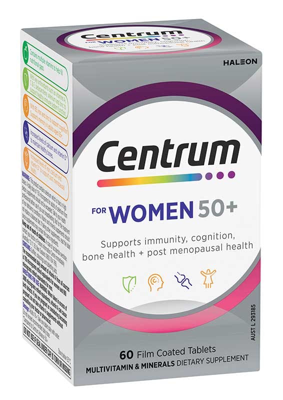 Box of Centrum for Women 50+ Multivitamins (60 tablets).