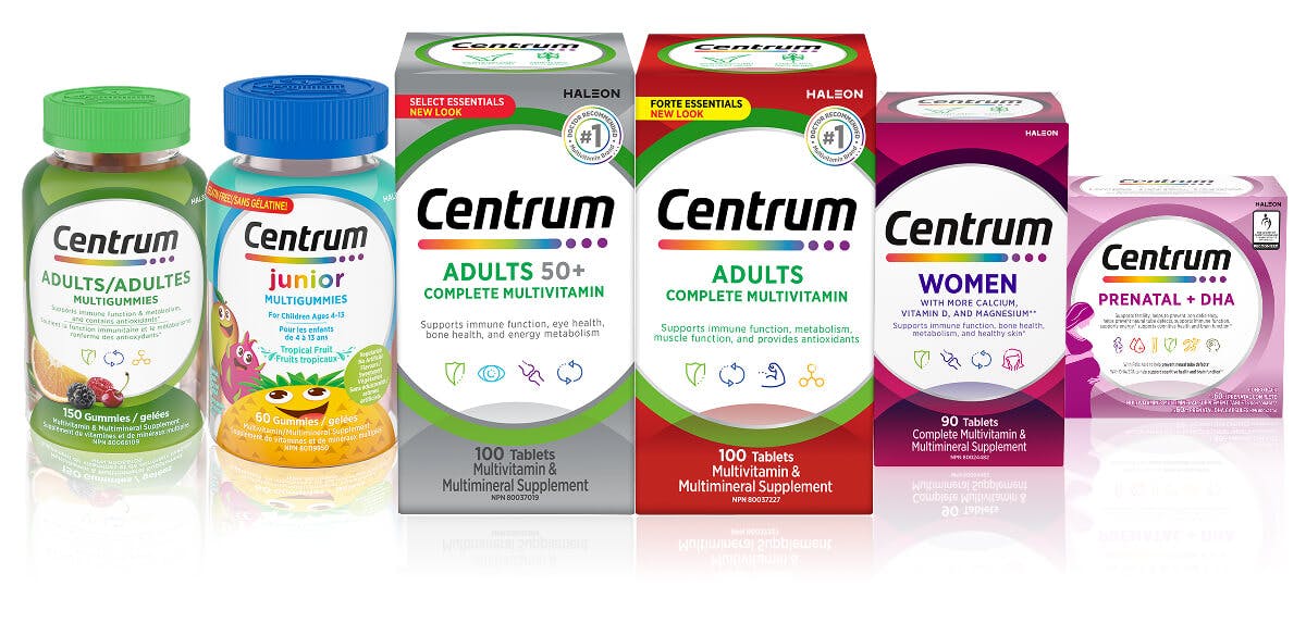 Range of Centrum Multivitamins packshot