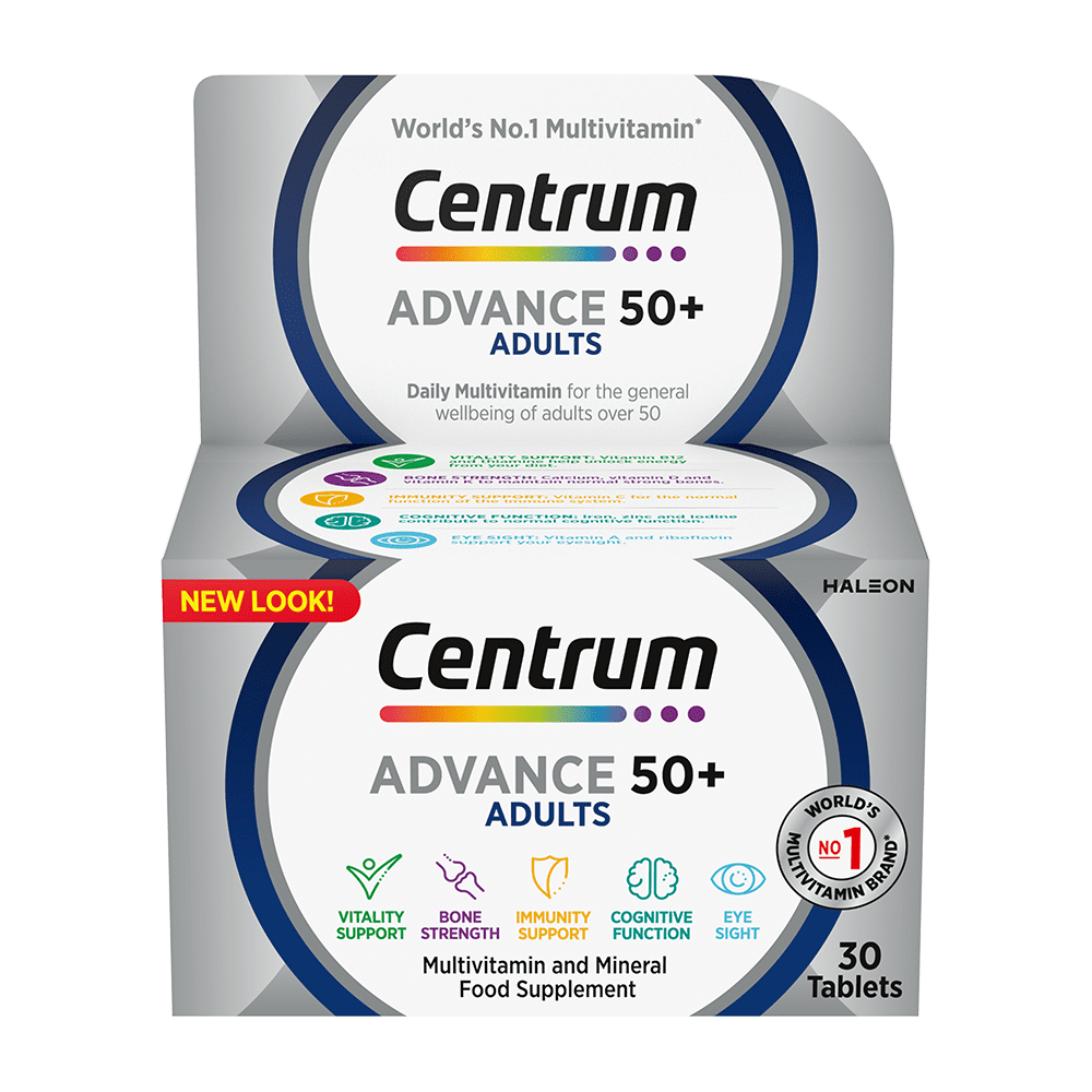 Box of Centrum Advance 50+ multivitamins 