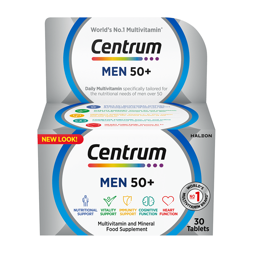 Box of centrum men 50+ multivitamins