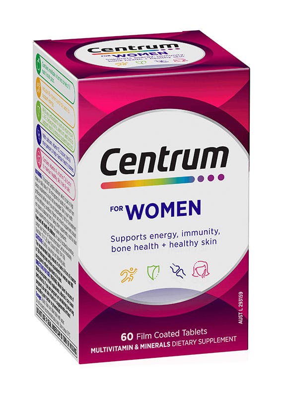 Box of Centrum for Women Multivitamins (60 tablets).