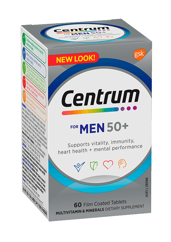 Centrum Multivitamin Tablets For Men 50+ Seniors Centrum NZ