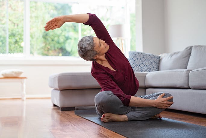 senior woman exercising