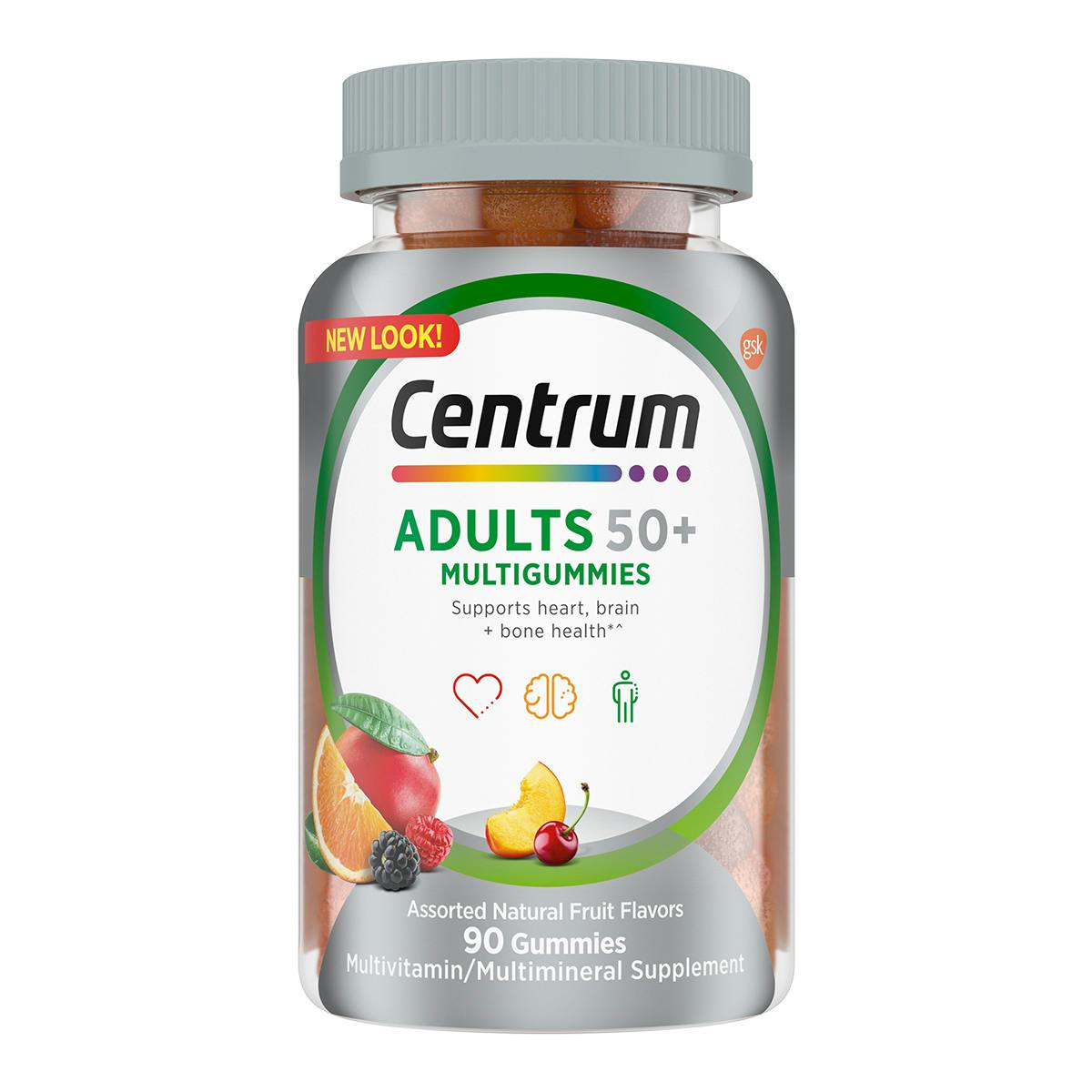 Bottle of Centrum Multigummies Adults 50plus