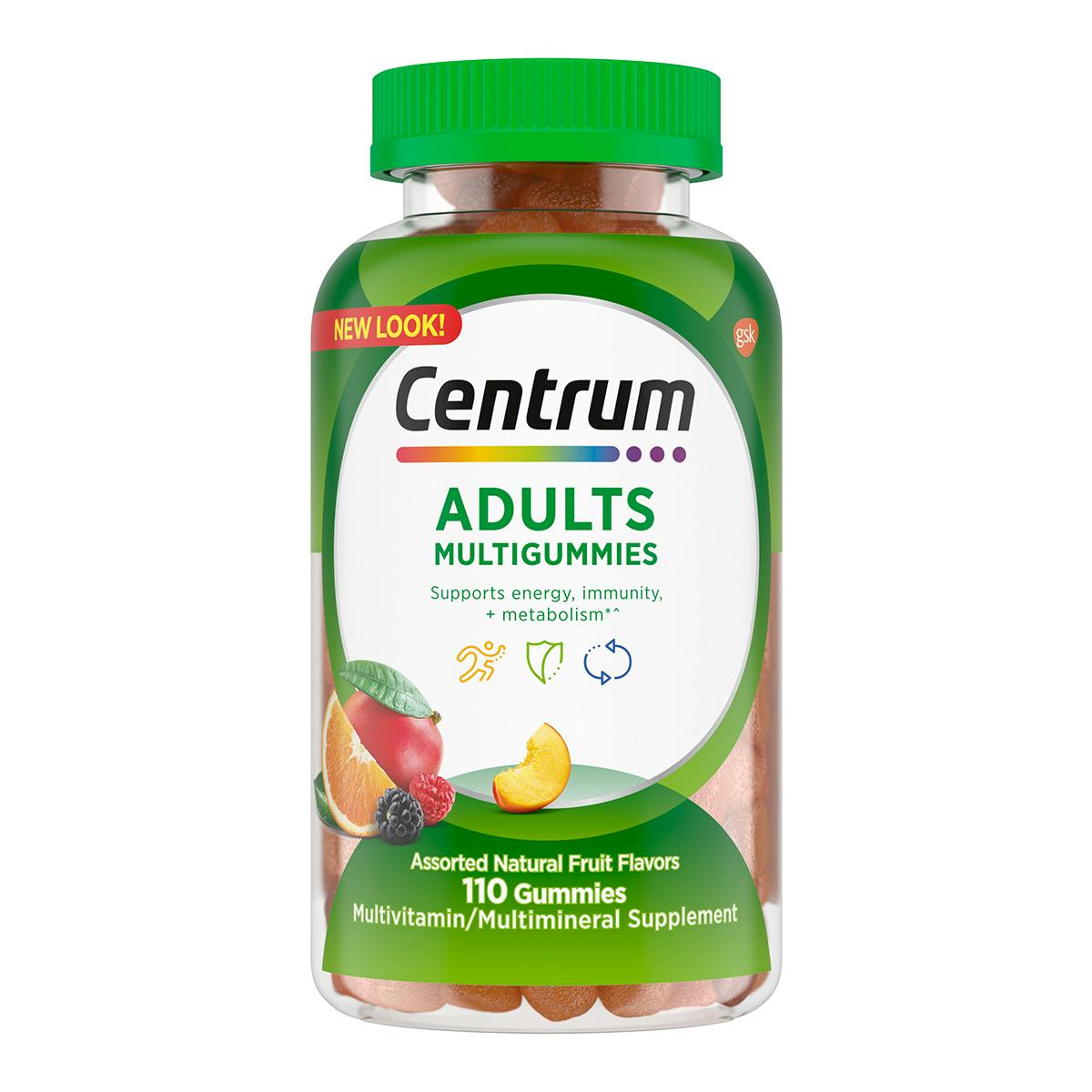 Bottle of centrum MultiGummies adult vitamins 