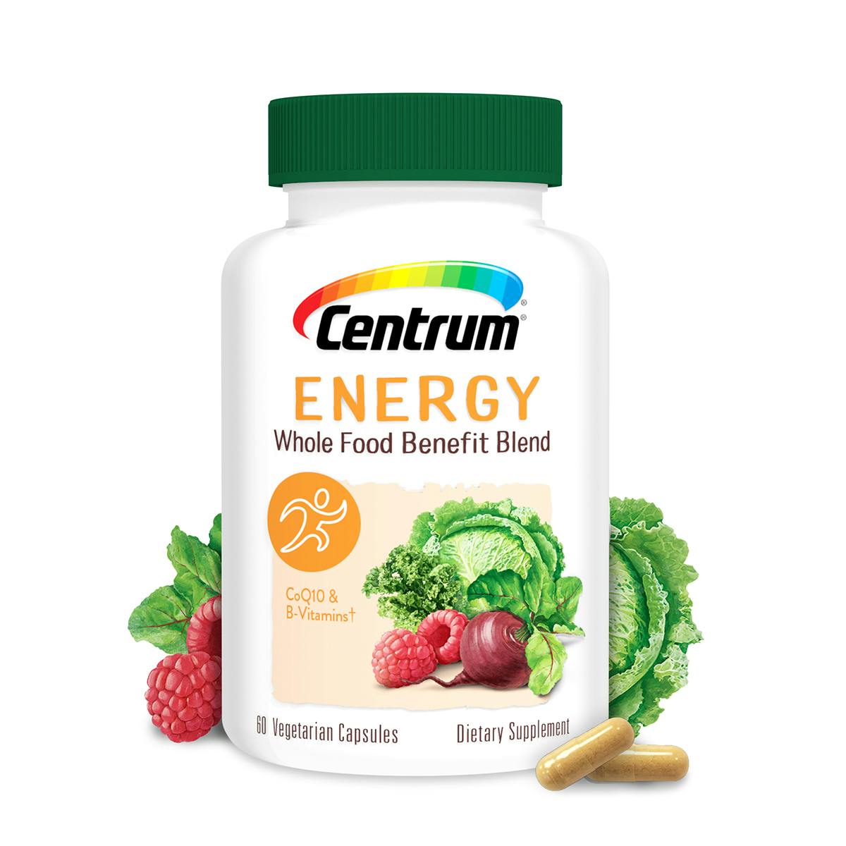 Bottle of Centrum Energy Whole Food Blend Multivitamin