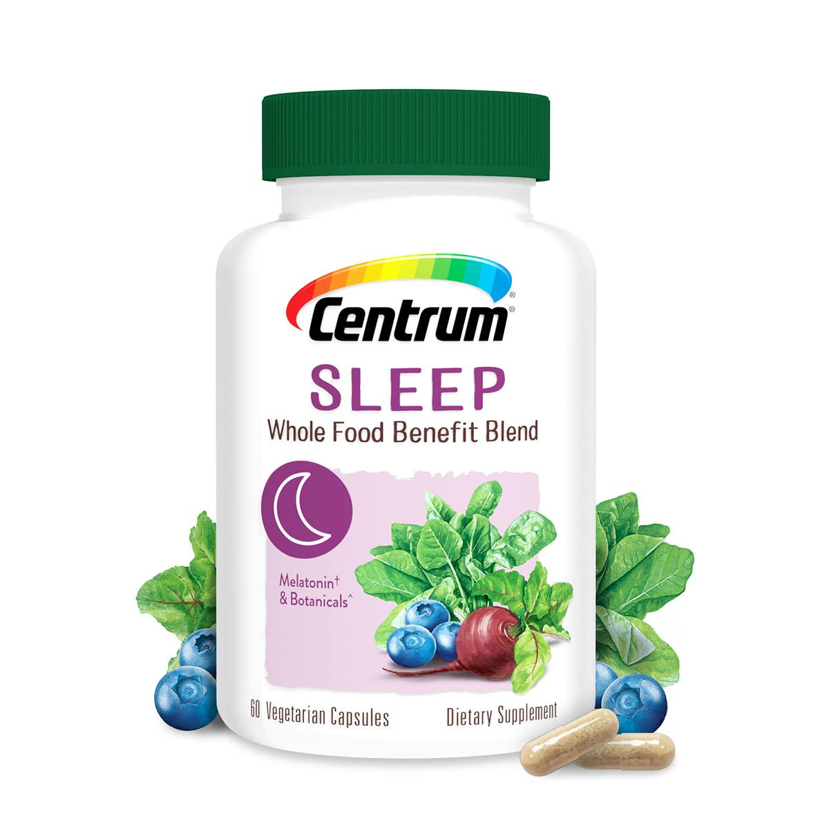 Bottle of Centrum Sleep Whole-Food Blend Multivitamin