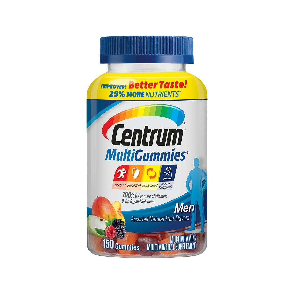 Bottle of centrum MultiGummies for men vitamins