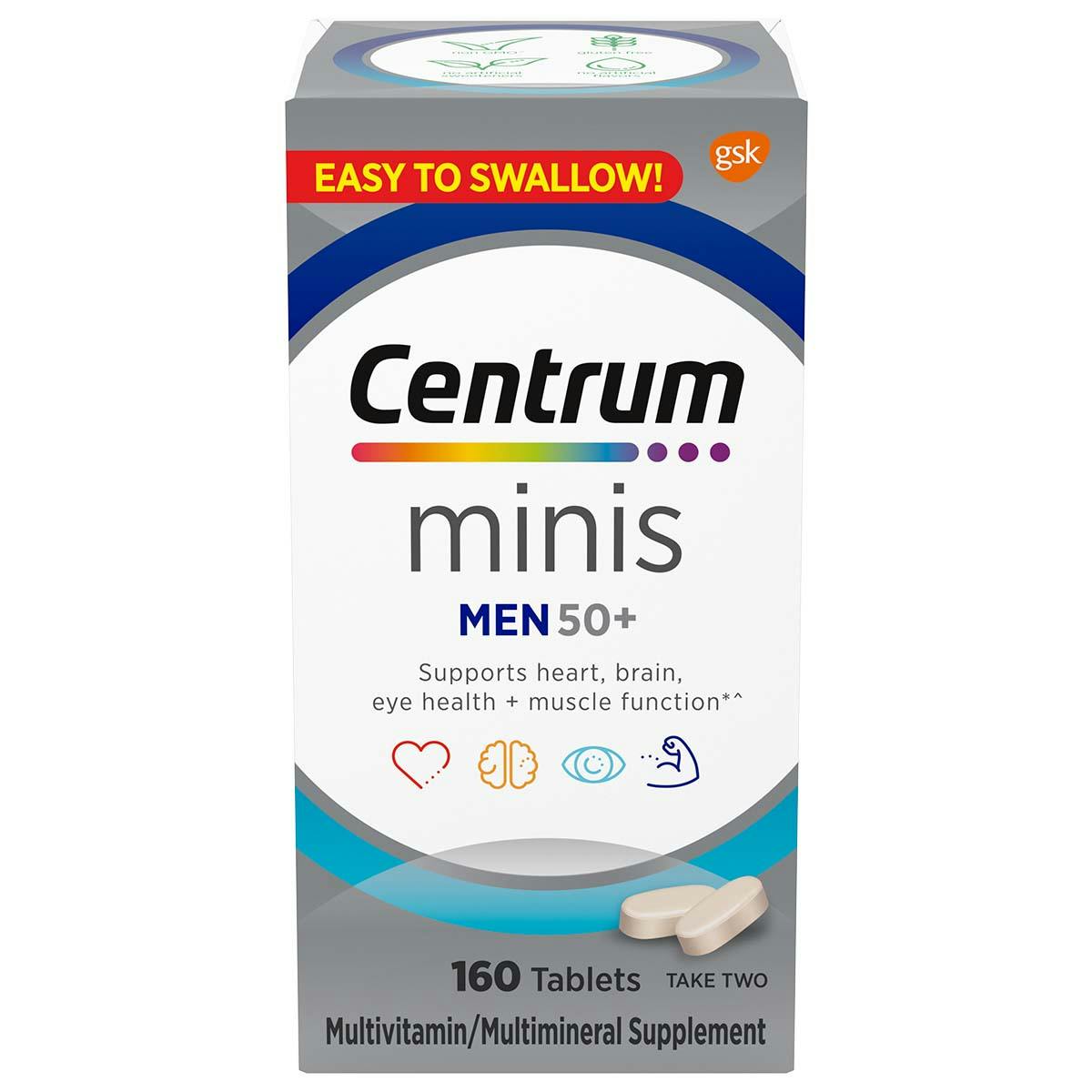 Box of Centrum Minis Men 50plus multivitamins