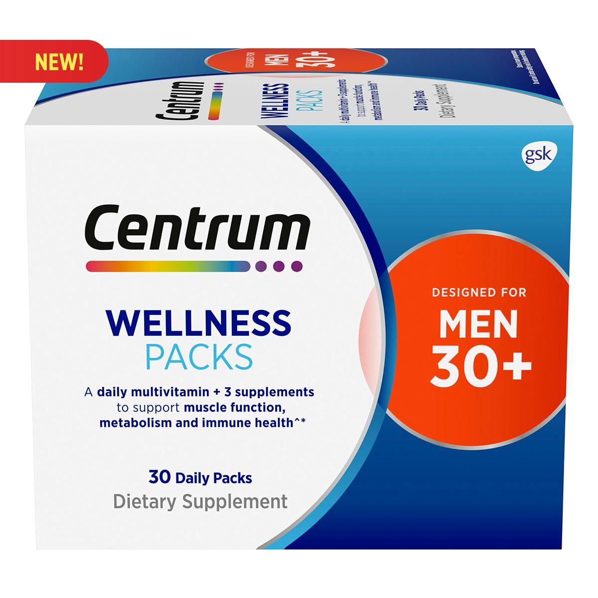 Box of Centrum Men 30+ Wellness Packs