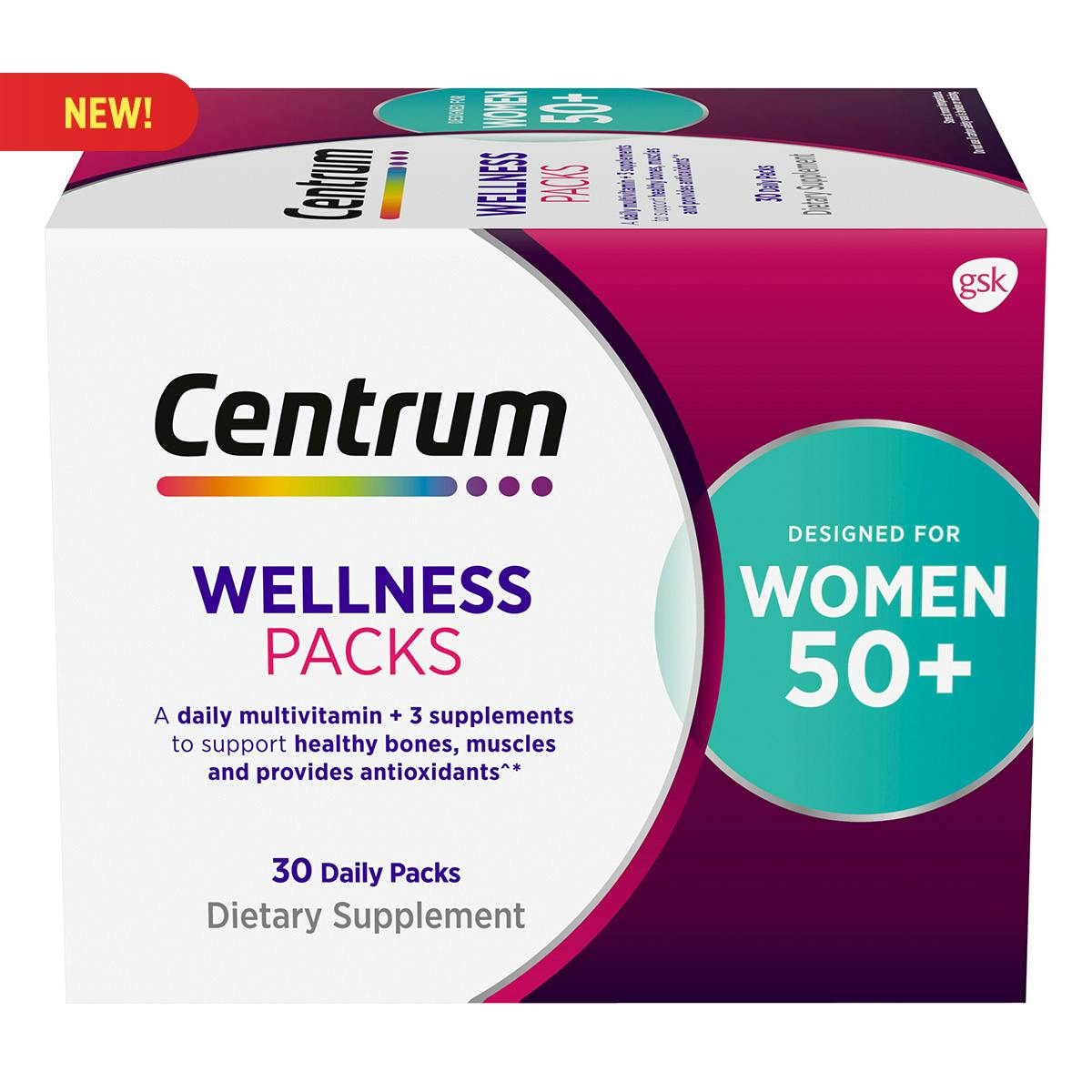 Box of Centrum Women 50+ Wellness Packs