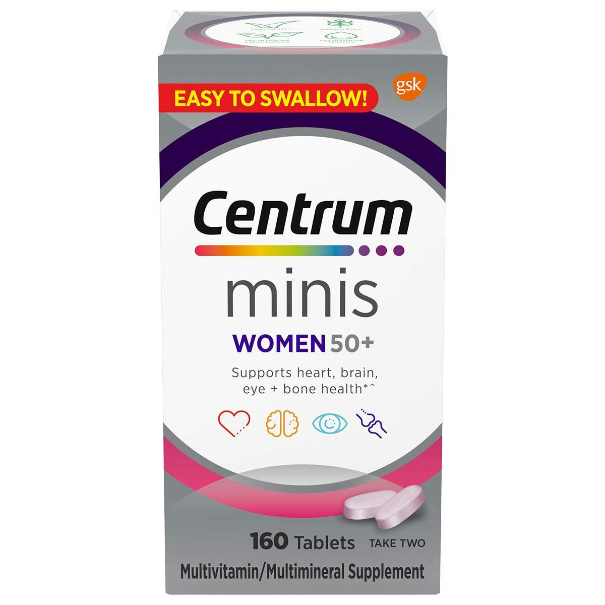 Box of Centrum Minis Women 50plus multivitamins 
