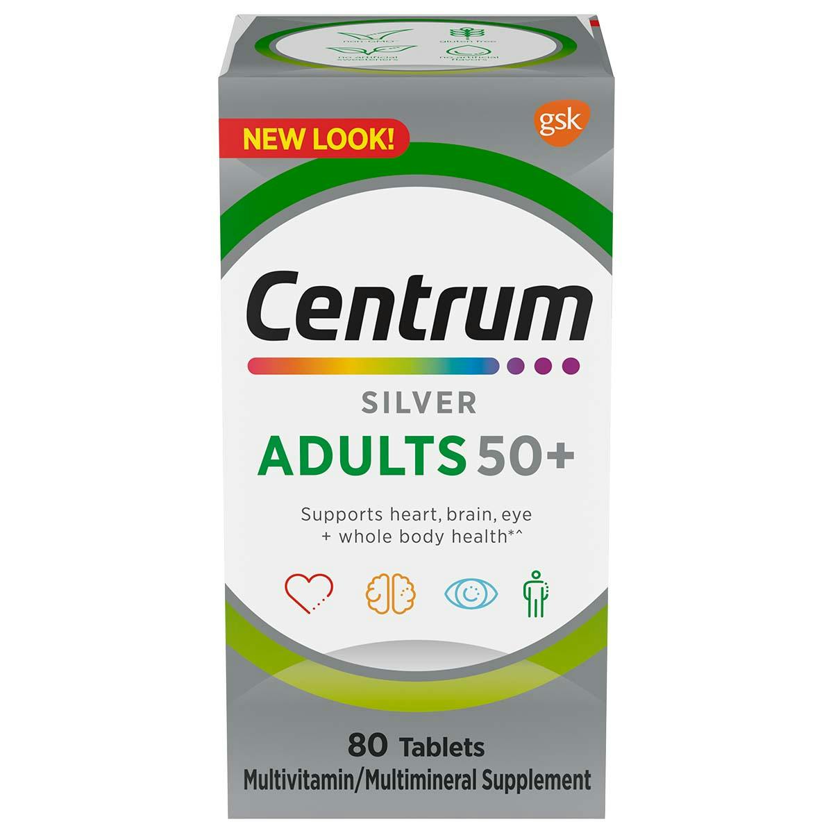 Box of Centrum Silver Adults 50+ Multivitamins