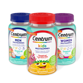 Centrum MultiGummies in tropical fruit flavors Centrum MultiGummies in tropical fruit flavors