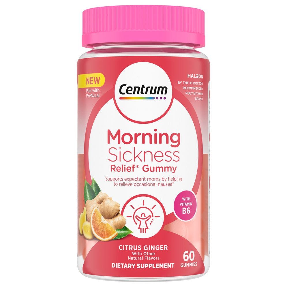 Bottle of Centrum Maternal Health Morning Sickness Relief* Gummies