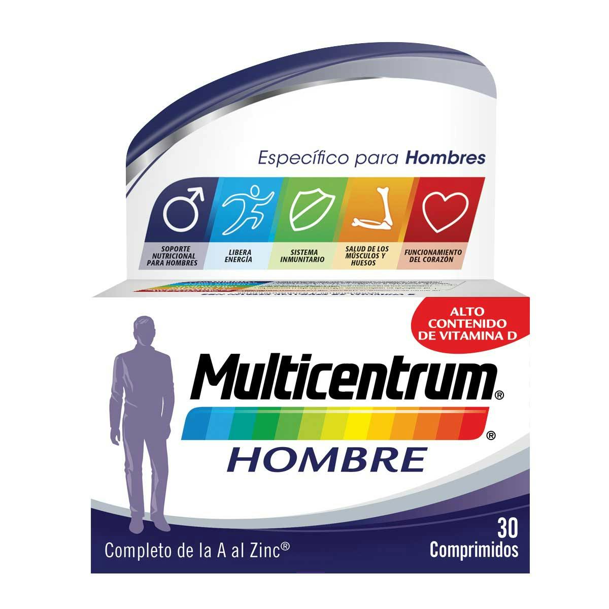 Bote Multivitaminas para Hombre - Multicentrum 