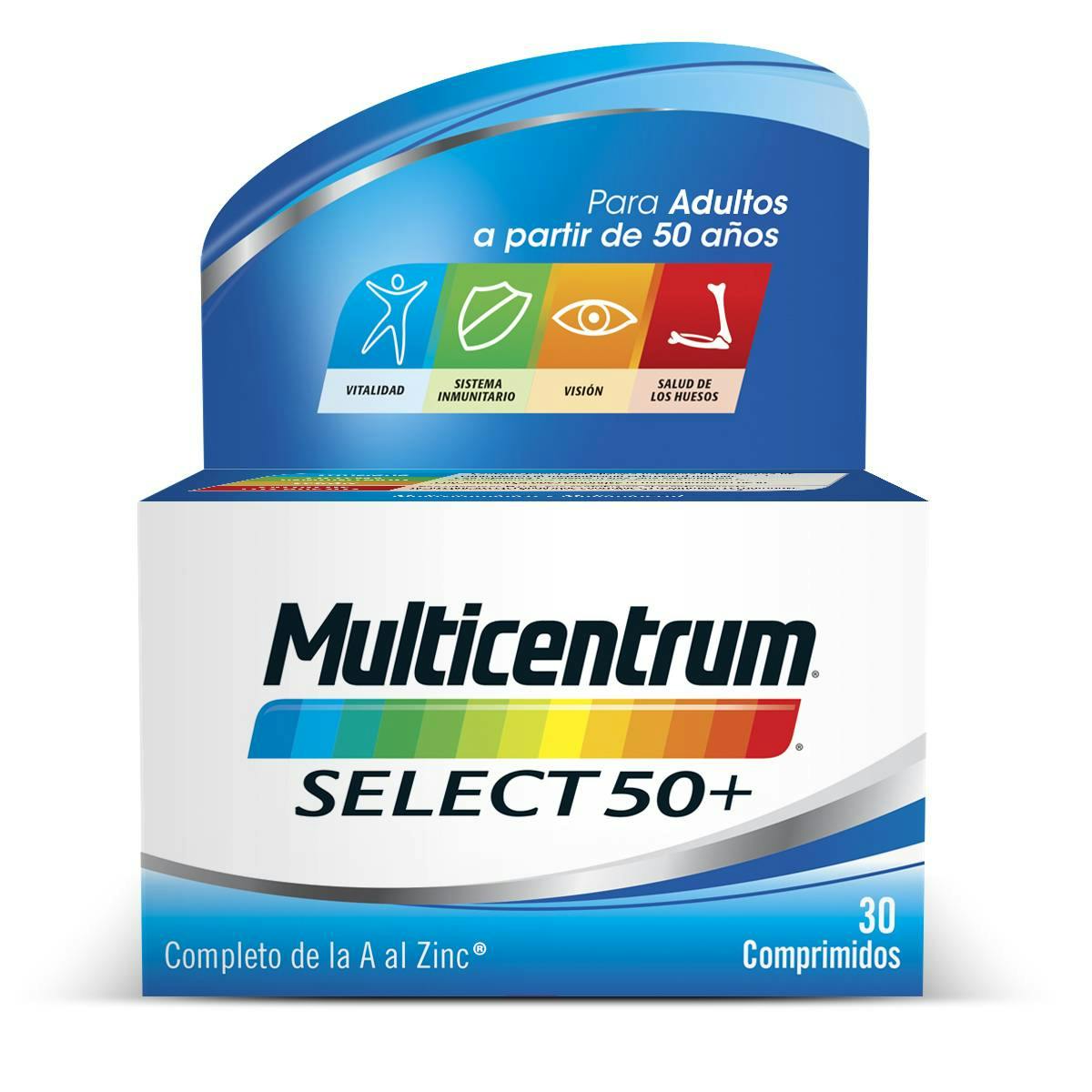 Multivitaminas Select50 + Adultos - Multicentrum 
