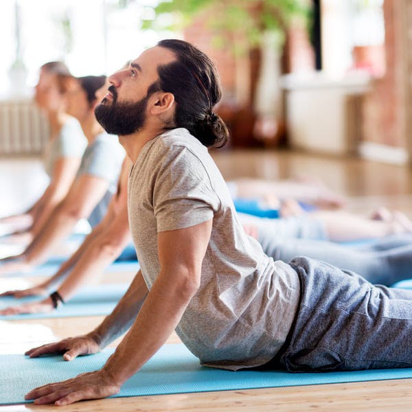 Group of people doing yoga