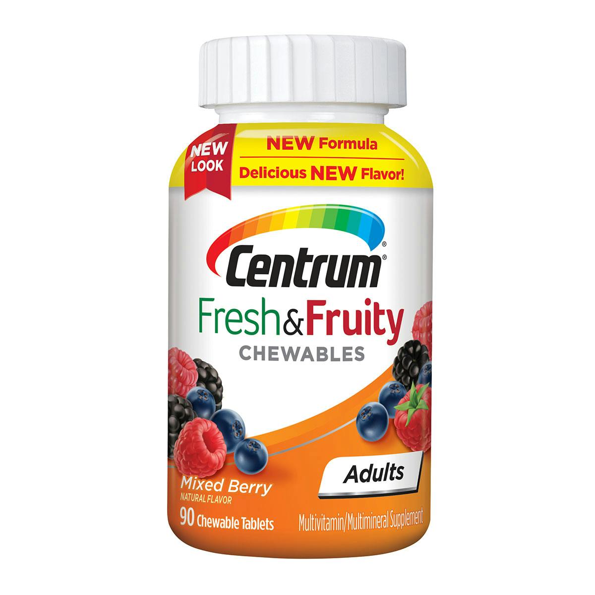 Bottle of Centrum Adults Fresh & Fruity Chewables Bottle of Centrum Adults Fresh & Fruity Chewables