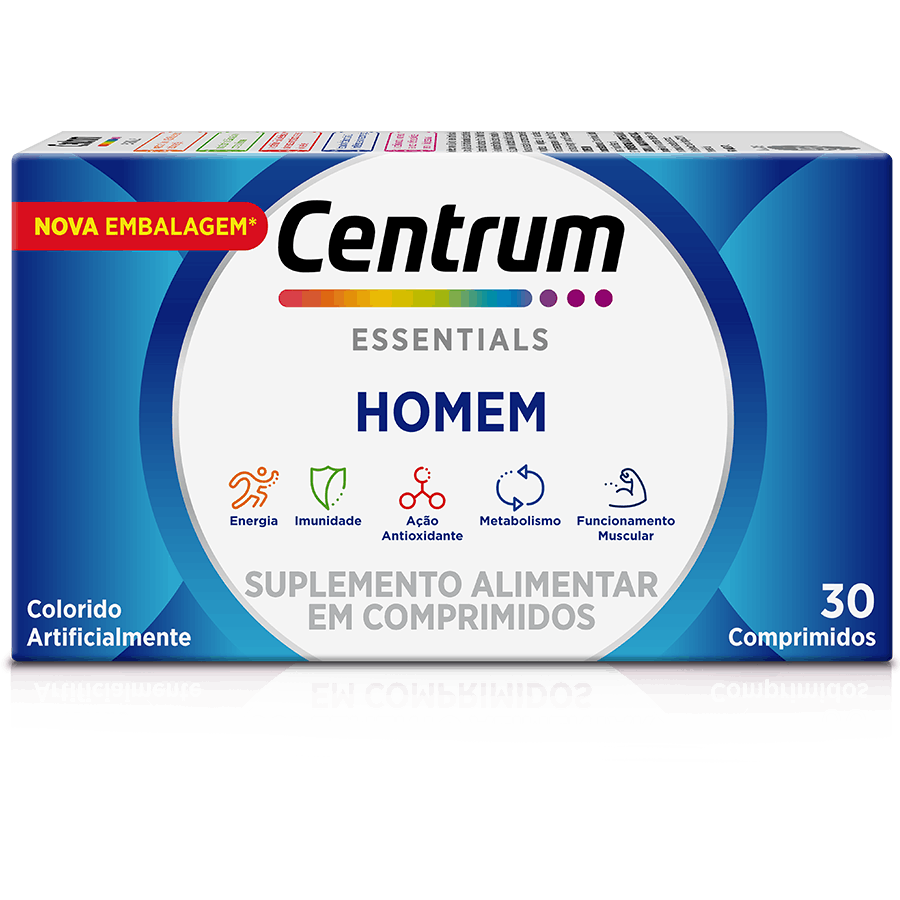 Box of Centrum Essentials Homem
