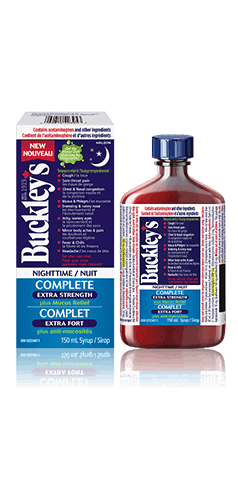 Box of Buckley’s Complete Nighttime Extra Strength Plus Mucus Relief Box of Buckley’s Complete Nighttime Extra Strength Plus Mucus Relief
