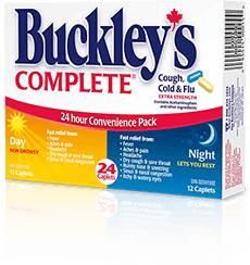 Boîte de Buckley Complet Toux, rhume et grippe extra-fort – Jour/Nuit Boîte de Buckley Complet Toux, rhume et grippe extra-fort – Jour/Nuit