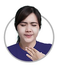 Sore Throat Pain | Woman holding her sore throat Sore Throat Pain | Woman holding her sore throat