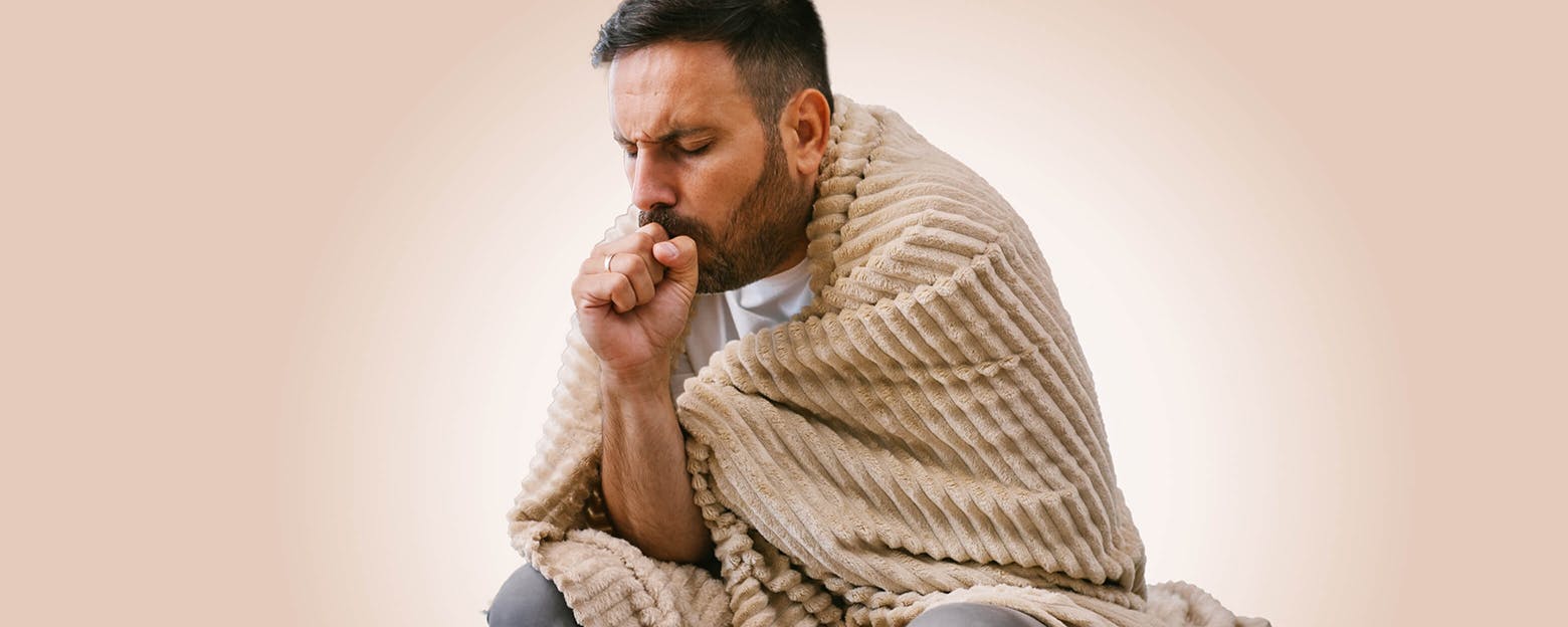 Man with dry cough